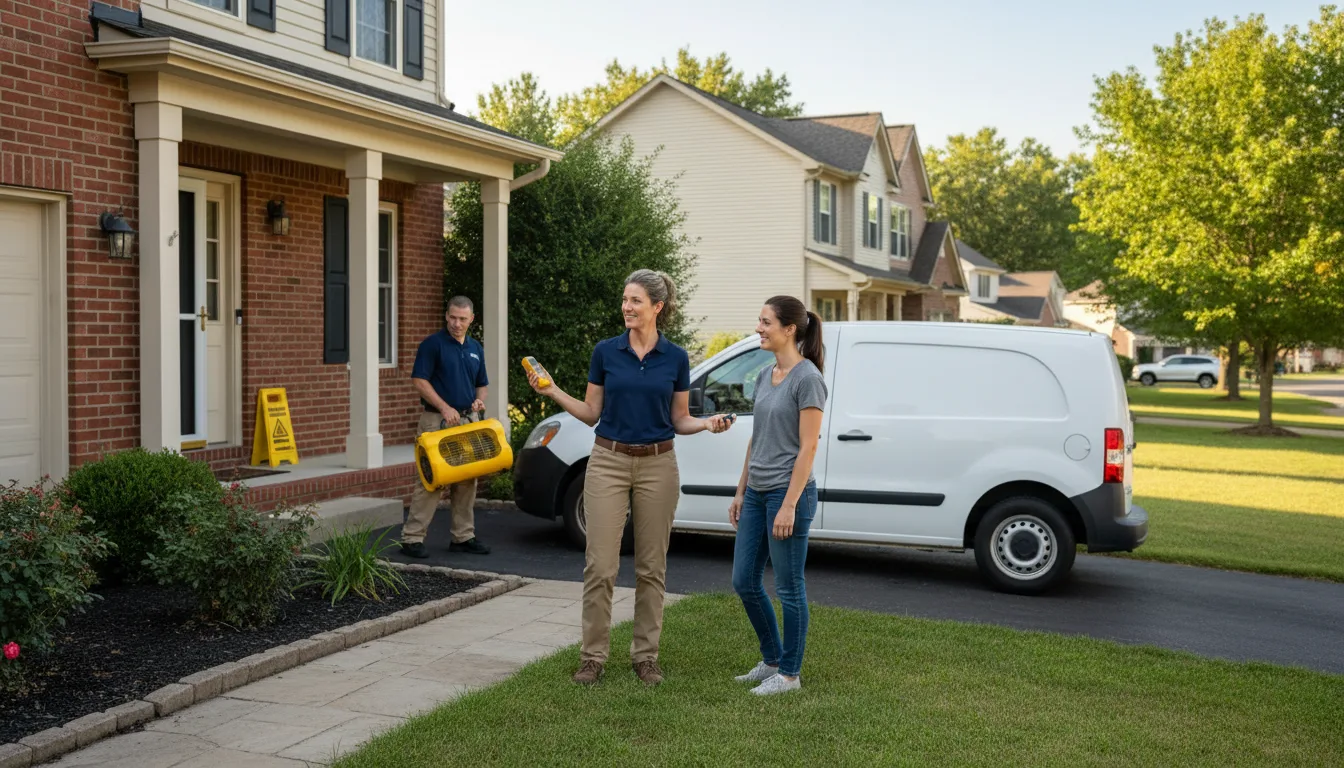 Residential water damage restoration in Reddick, IL